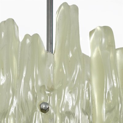 Mid-Century Modern Frosted Glass Acrylic Glass Chandelier by J.T. Kalmar-RY-1093270