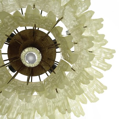 Mid-Century Modern Frosted Glass Acrylic Glass Chandelier by J.T. Kalmar-RY-1093270