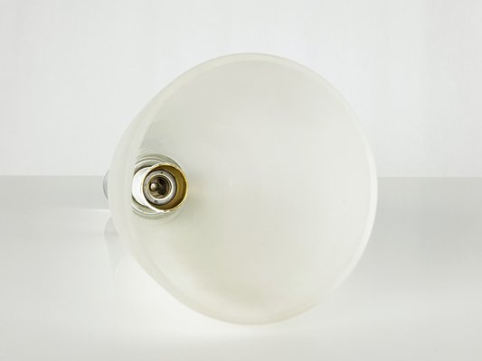 Mid-Century Modern Frosted Glass and Chrome-Plated Metal Sconces by Pietro Chiesa for Fontana Arte, Set of 2-RD-1808029