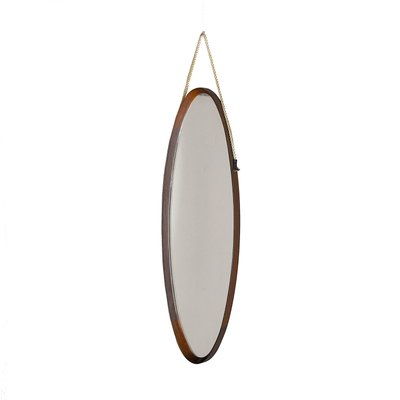 Mid-Century Modern Fruitwood Wooden Mirror, 1960s-JQO-938374