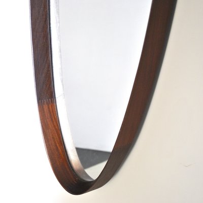 Mid-Century Modern Fruitwood Wooden Mirror, 1960s-JQO-938374