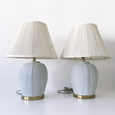 Mid-Century Modern German Ceramic Table Lamps, 1960s, Set of 2-WPT-605105