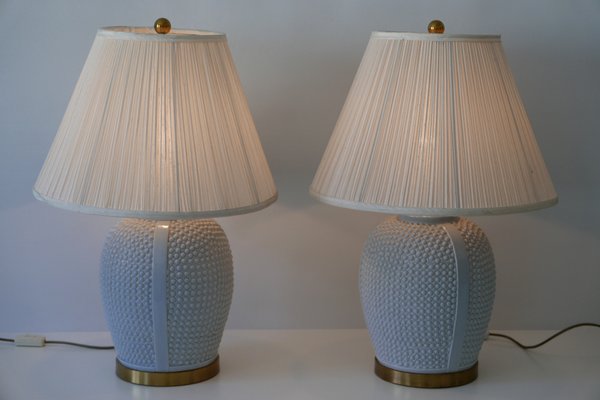 Mid-Century Modern German Ceramic Table Lamps, 1960s, Set of 2-WPT-605105