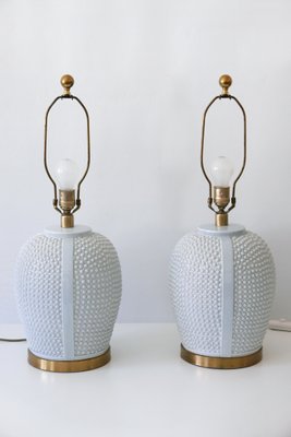 Mid-Century Modern German Ceramic Table Lamps, 1960s, Set of 2-WPT-605105