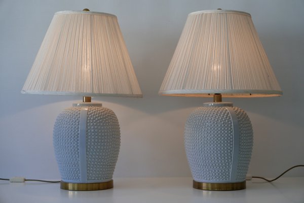 Mid-Century Modern German Ceramic Table Lamps, 1960s, Set of 2-WPT-605105