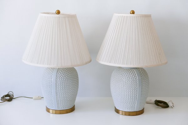 Mid-Century Modern German Ceramic Table Lamps, 1960s, Set of 2-WPT-605105