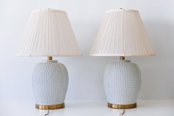 Mid-Century Modern German Ceramic Table Lamps, 1960s, Set of 2-WPT-605105