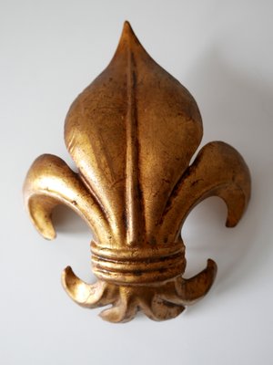 Mid-Century Modern German Gilt Metal Lily Sconces by Hans Kögl 1970s, Set of 2-WPT-1183157