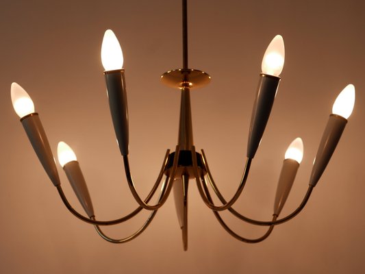 Mid-Century Modern German Seven-Flamed Sputnik Pendant Lamp or Chandelier, 1950s-WPT-1086857