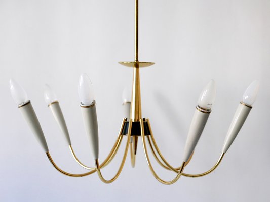 Mid-Century Modern German Seven-Flamed Sputnik Pendant Lamp or Chandelier, 1950s-WPT-1086857