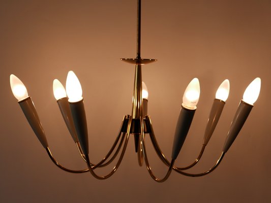 Mid-Century Modern German Seven-Flamed Sputnik Pendant Lamp or Chandelier, 1950s-WPT-1086857