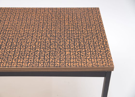 Mid-Century Modern German Square Side Table in Copper and Metal, 1960s-KQB-1240174