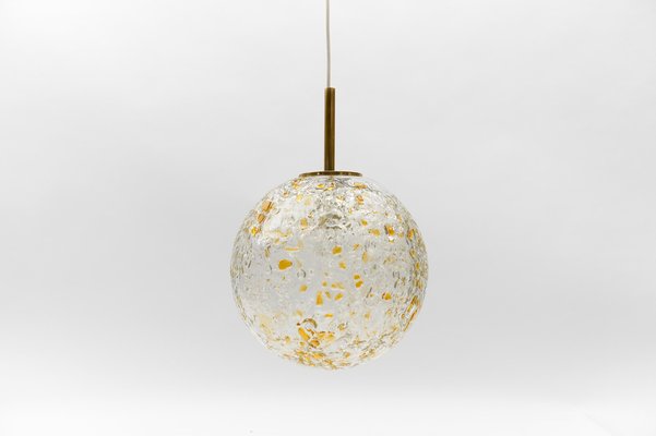 Mid-Century Modern Glass Ball Pendant Lamp by Doria Leuchten, Germany, 1960s-KQB-1737227