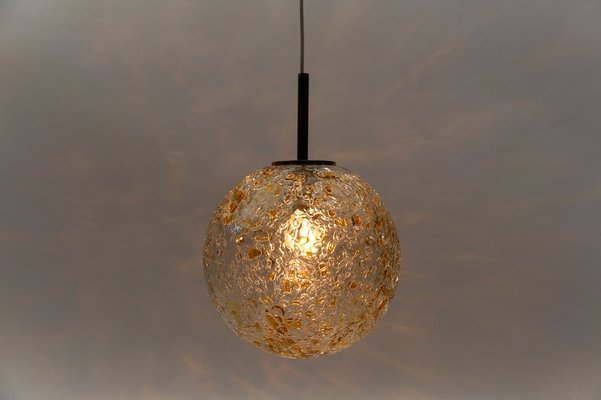 Mid-Century Modern Glass Ball Pendant Lamp by Doria Leuchten, Germany, 1960s-KQB-1737227