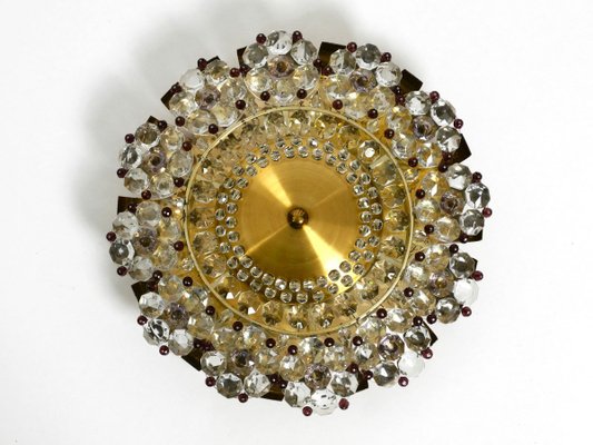 Mid-Century Modern Glass & Brass Ceiling Lamp, 1960s-RR-891356