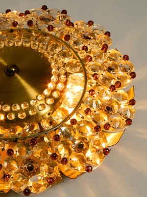 Mid-Century Modern Glass & Brass Ceiling Lamp, 1960s-RR-891356