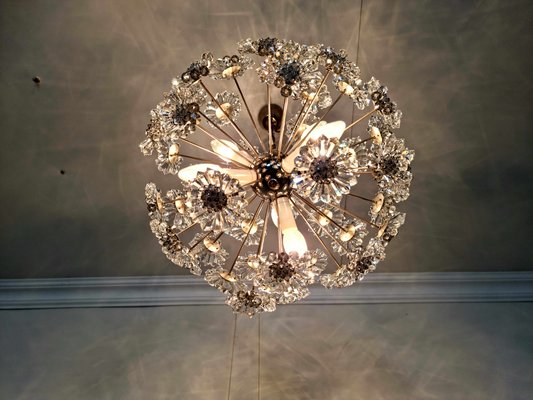 Mid-Century Modern Glass Sputnik Chandelier, 1970s-QJA-1093880