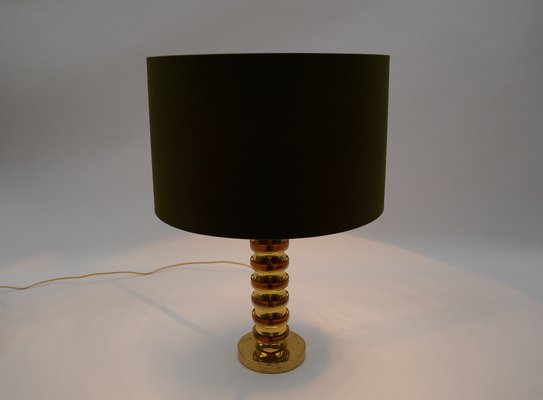 Mid-Century Modern Gold Orange Swirls Table Lamp Base, Germany, 1960s-KQB-1740549