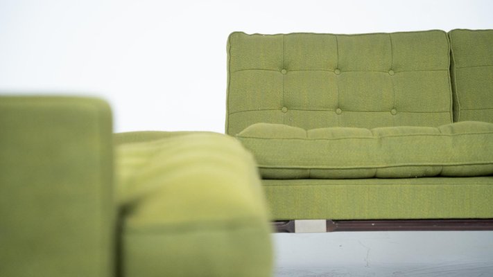 Mid-Century Modern Green Modular Sofa, Italy, 1970s-FGA-2042652