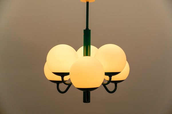 Mid-Century Modern Green Sputnik Pendant Lamp by Kaiser Leuchten, Germany, 1960s-KQB-2027994