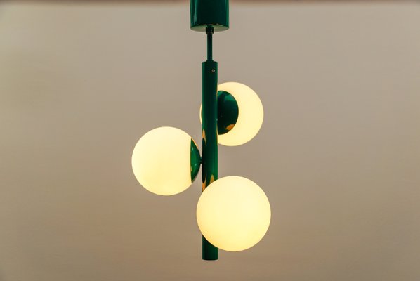 Mid-Century Modern Green Sputnik Pendant Lamp by Kaiser Leuchten, Germany, 1960s-KQB-2028014