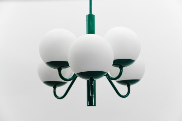 Mid-Century Modern Green Sputnik Pendant Lamp by Kaiser Leuchten, Germany, 1960s-KQB-2027994