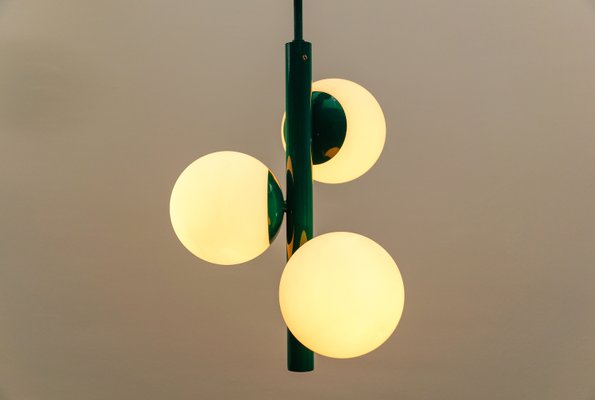 Mid-Century Modern Green Sputnik Pendant Lamp by Kaiser Leuchten, Germany, 1960s-KQB-2028014