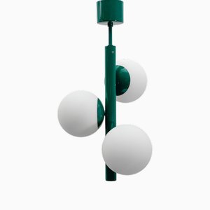 Mid-Century Modern Green Sputnik Pendant Lamp by Kaiser Leuchten, Germany, 1960s-KQB-2028014