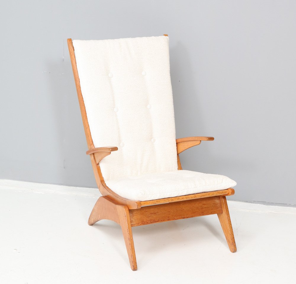 Mid-Century Modern High Back Lounge Chair by Jan Den Drijver for De Stijl, 1950s