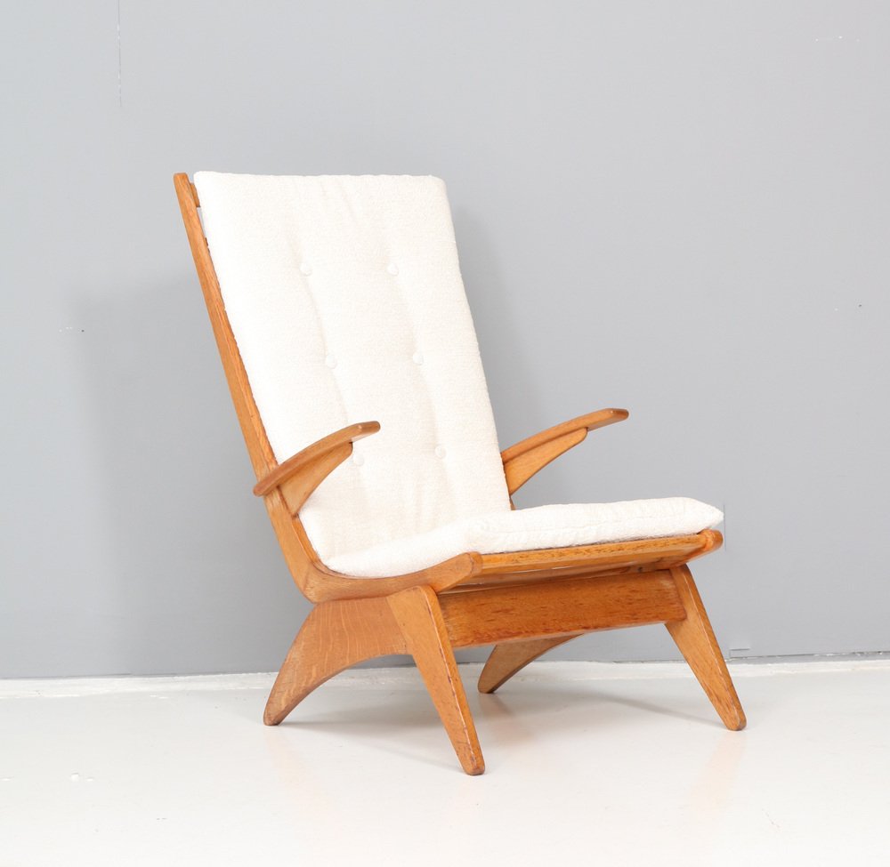 Mid-Century Modern High Back Lounge Chair by Jan Den Drijver for De Stijl, 1950s