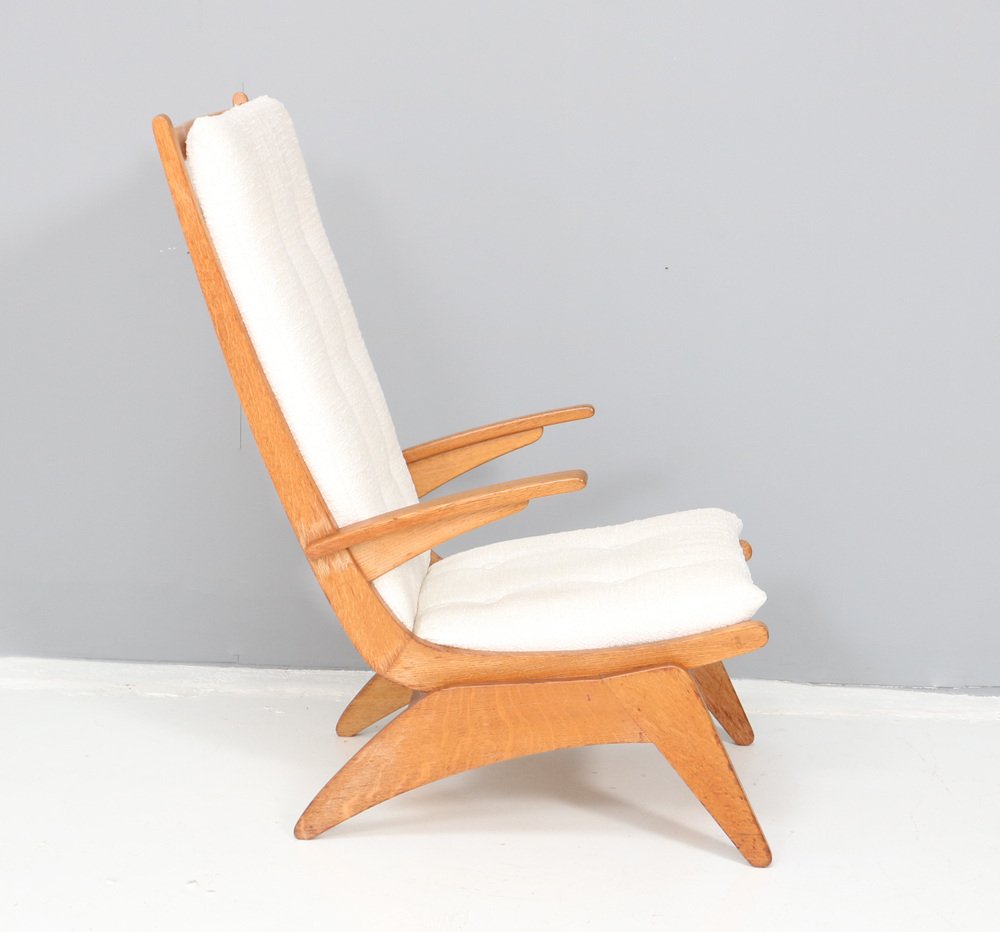 Mid-Century Modern High Back Lounge Chair by Jan Den Drijver for De Stijl, 1950s