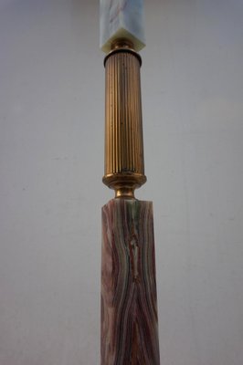 Mid-Century Modern Hollywood Regency Onyx Marble and Gilt Floor Lamp, 1960s-EA-1151236