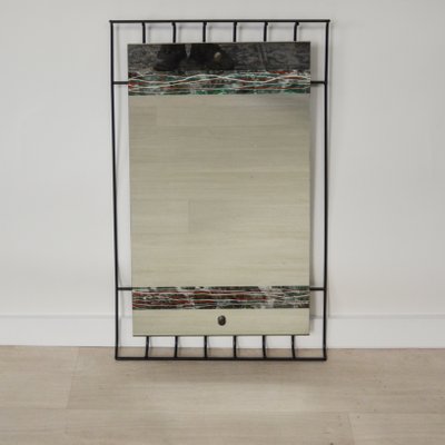 Mid-Century Modern Iron Wall Mirror, 1970s-NZV-1140282