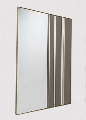 Mid-Century Modern Italian 2-Tone Wall Mirror, 1970s-FER-1311755