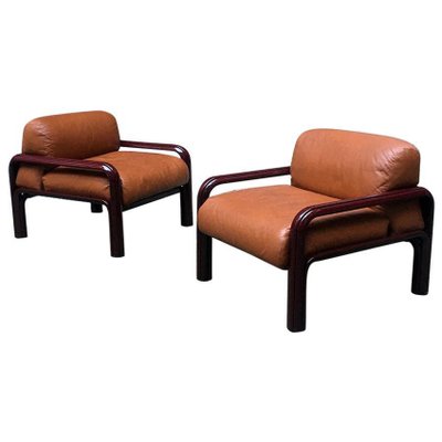 Mid-Century Modern Italian 54-S1 Armchairs attributed Gae Aulenti for Knoll, 1977, Set of 2-GDD-1097324