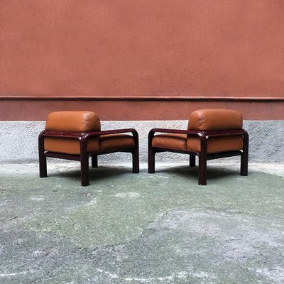 Mid-Century Modern Italian 54-S1 Armchairs attributed Gae Aulenti for Knoll, 1977, Set of 2-GDD-1097324