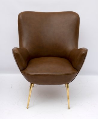 Mid-Century Modern Italian Armchairs, 1950s, Set of 2-FER-951872