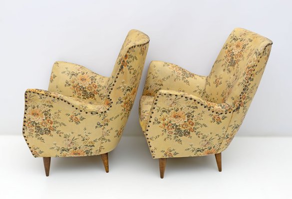 Mid-Century Modern Italian Armchairs from Isa Bergamo, 1950s, Set of 2-FER-1779551