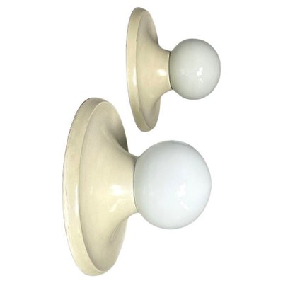 Mid-Century Modern Italian Ball Wall Lamps attributed to Castiglioni for Flos, 1960s, Set of 2-GDD-1820456