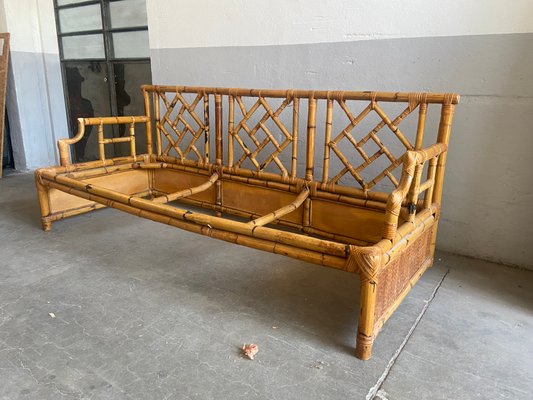 Mid-Century Modern Italian Bamboo Sofa by Vivai Del Sud-DHH-1361970