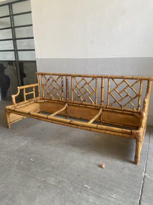 Mid-Century Modern Italian Bamboo Sofa by Vivai Del Sud-DHH-1361970