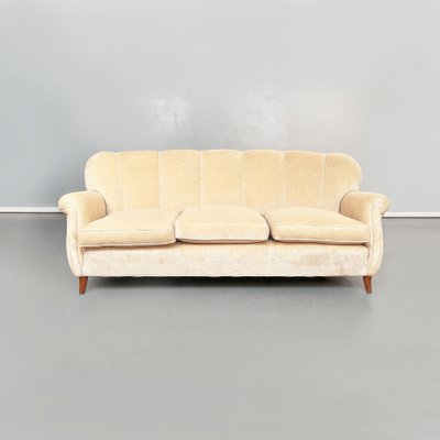 Mid-Century Modern Italian Beige Wooden Sofa, 1960s-GDD-1324653