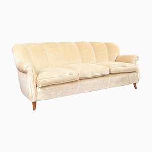 Mid-Century Modern Italian Beige Wooden Sofa, 1960s-GDD-1324653