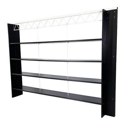 Mid-Century Modern Italian Black Bookcase by Stoppino and Acerbis, 1980s-GDD-1097049