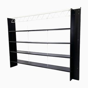 Mid-Century Modern Italian Black Bookcase by Stoppino and Acerbis, 1980s-GDD-1097049