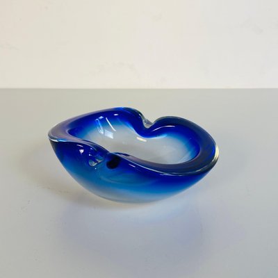 Mid-Century Modern Italian Blue Murano Glass Oval Object Holder, 1970s-GDD-1097064