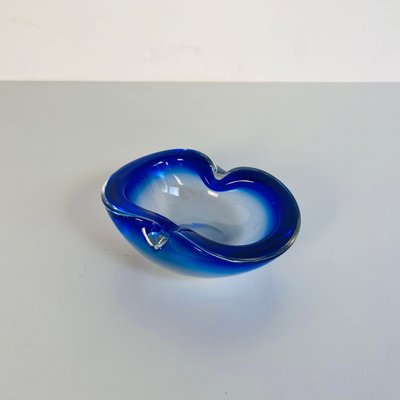 Mid-Century Modern Italian Blue Murano Glass Oval Object Holder, 1970s-GDD-1097064