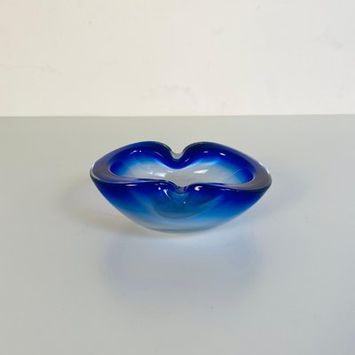 Mid-Century Modern Italian Blue Murano Glass Oval Object Holder, 1970s-GDD-1097064