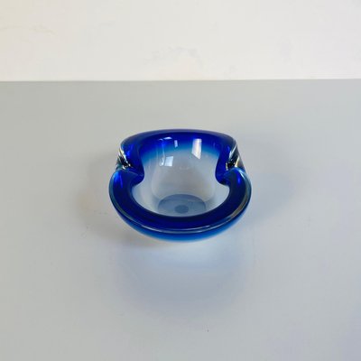 Mid-Century Modern Italian Blue Murano Glass Oval Object Holder, 1970s-GDD-1097064