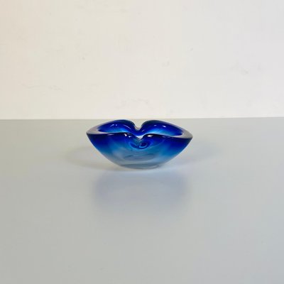 Mid-Century Modern Italian Blue Murano Glass Oval Object Holder, 1970s-GDD-1097064